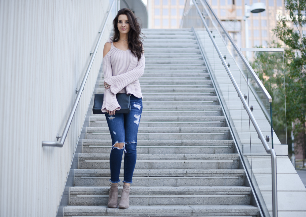 Cold Shoulder Sweater