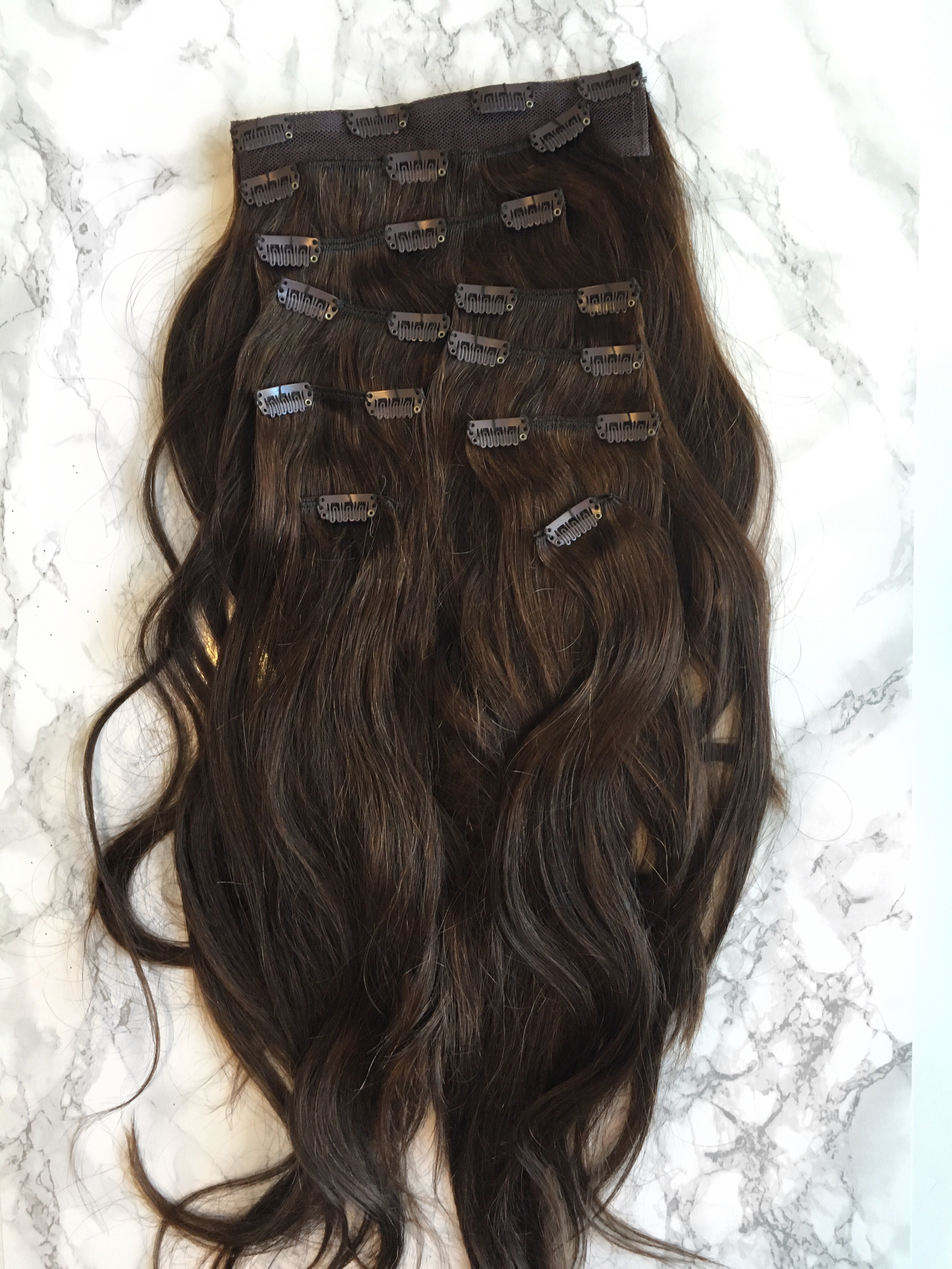 Clip-In Hair Extension Tips. These are the all the pieces I receives. 10 in total with my 200g Silky tough hair extensions