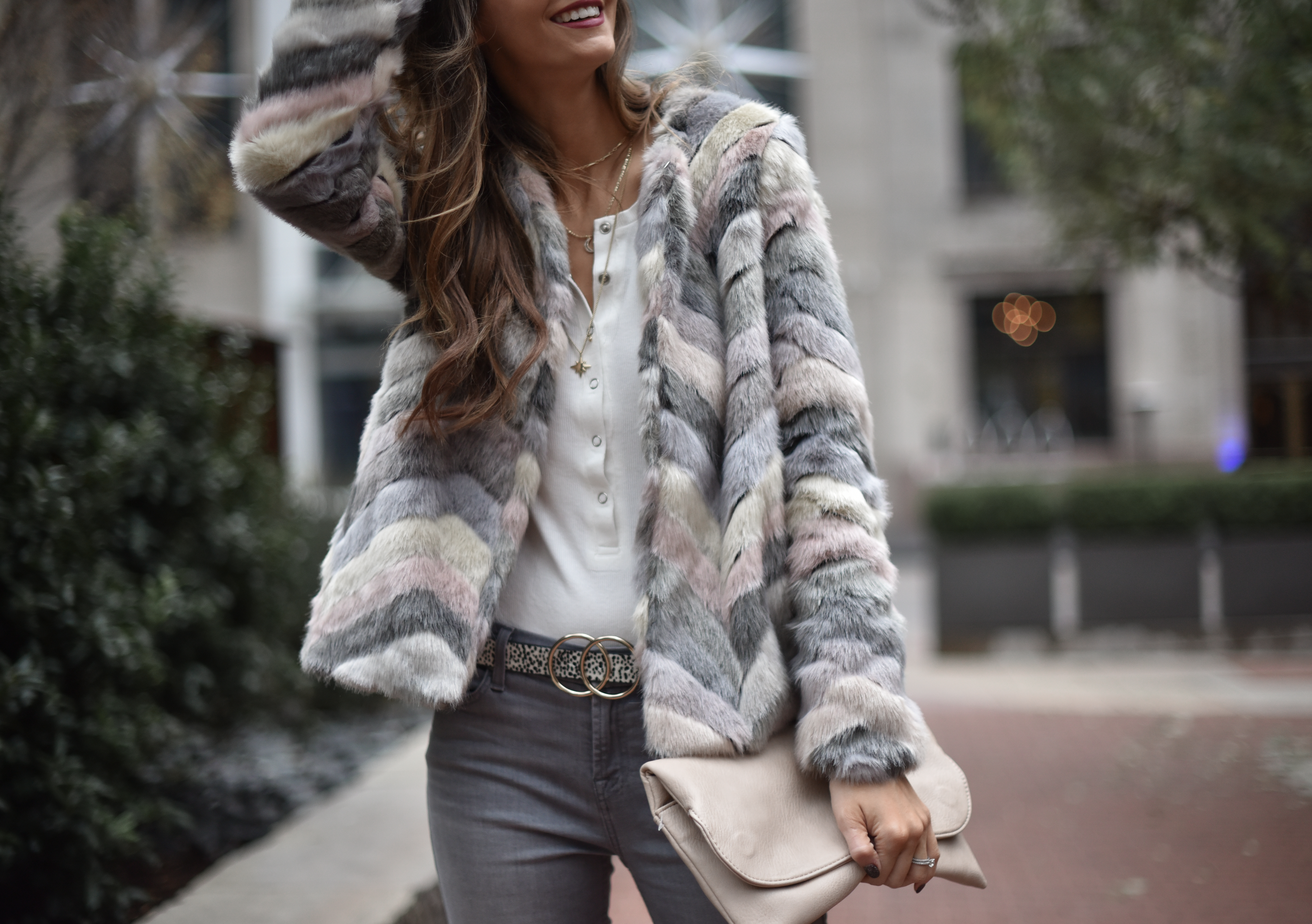 Faux Fur Coat + Christmas Plans