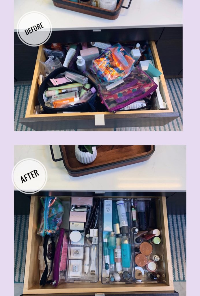 Skincare Drawer Before and After